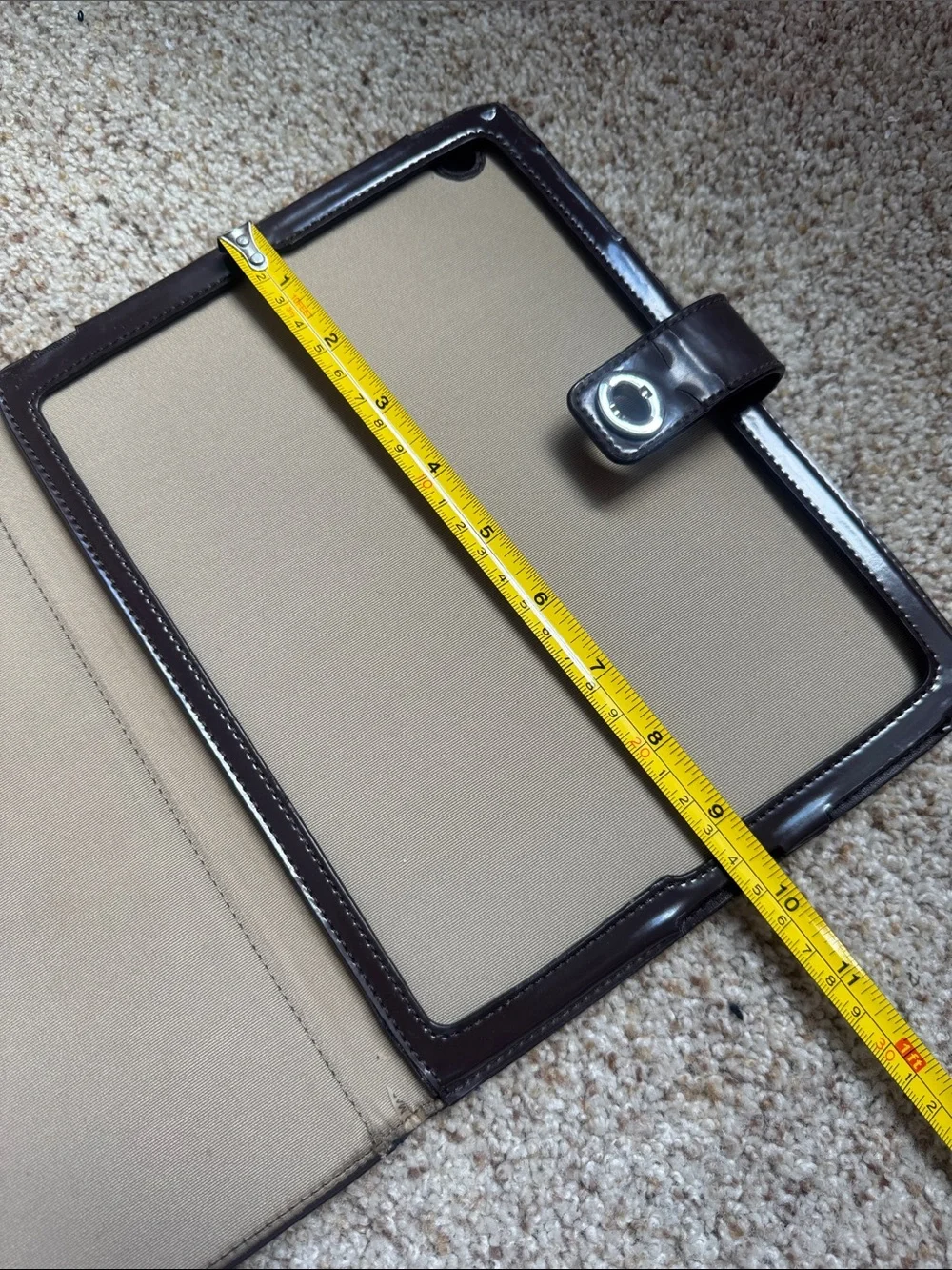 Coach Canvas Folio with Brown Signature 'C' Pattern